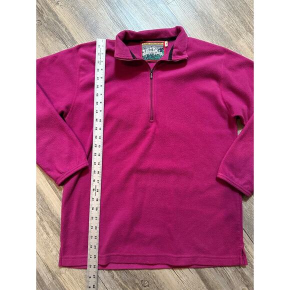 Vintage Rugby Northwest Columbia Knit Pink 1/4 Zip Pullover USA Made Size Small - Picture 2 of 5